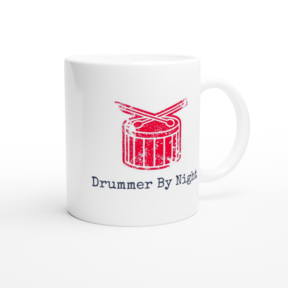 Drummer By Night - White 11oz Ceramic Mug White 11oz Mug