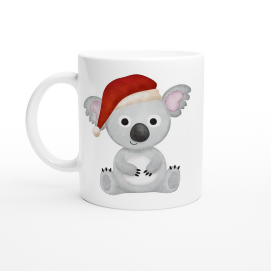 Christmas Koala - White 11oz Ceramic Mug Christmas White Mug Globally Fulfilled