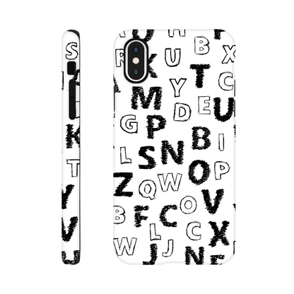 Alphabet - Phone Tough Case iPhone XS Phone Case Globally Fulfilled