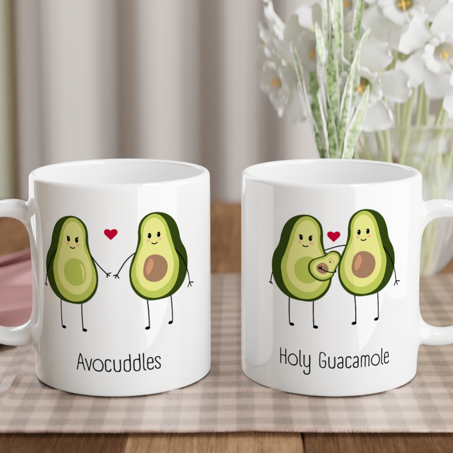 Avocuddles, Holy Guacamole - 11oz Ceramic Mug 11 oz Mug Love