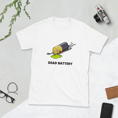 Dead Battery - Mens T-Shirt Mens T-shirt Funny Mens