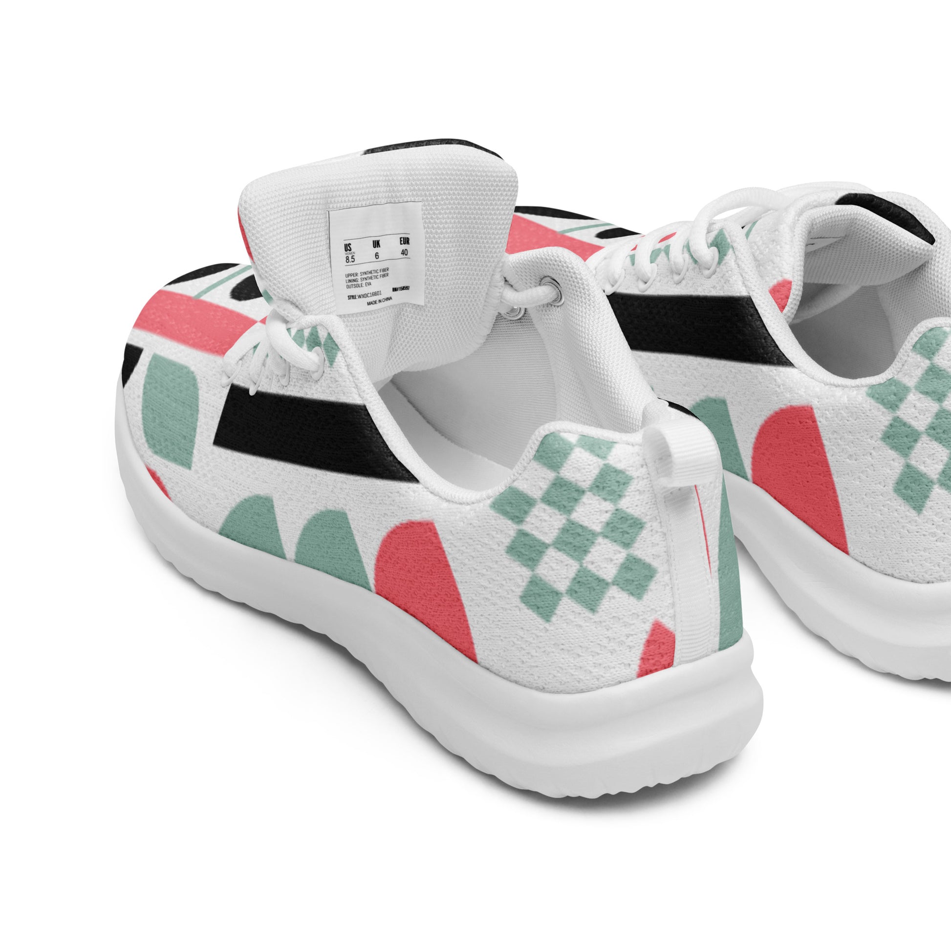 Pink Geometric - Women’s athletic shoes Womens Athletic Shoes