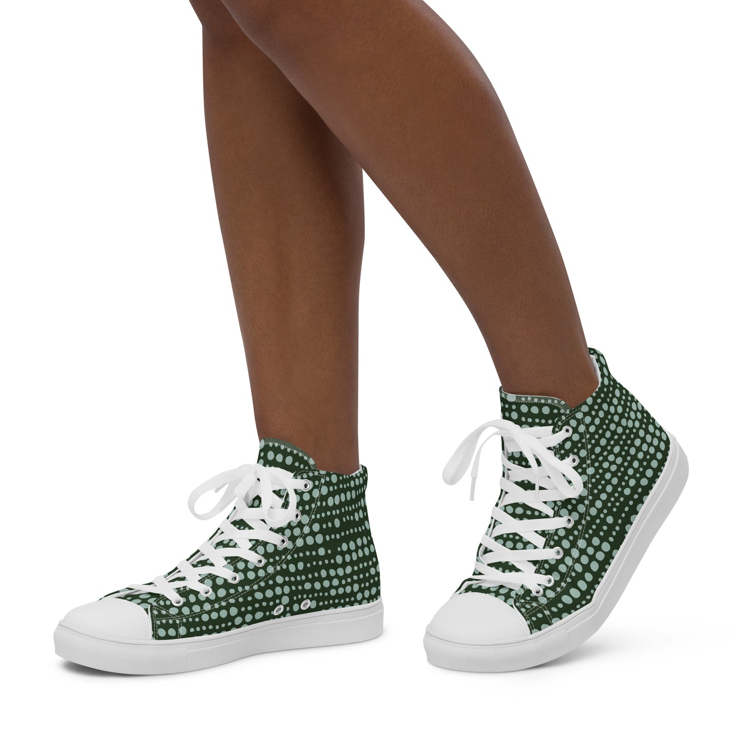 Go Green - Women’s high top canvas shoes Womens High Top Shoes Outside Australia