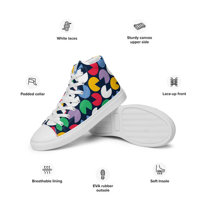 Hungry Circles - Women’s high top canvas shoes Womens High Top Shoes Outside Australia