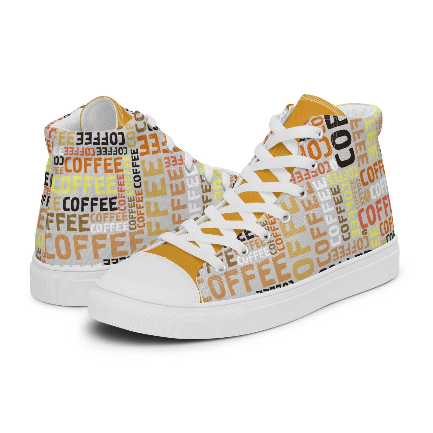 Coffee - Women’s high top canvas shoes Womens High Top Shoes Outside Australia