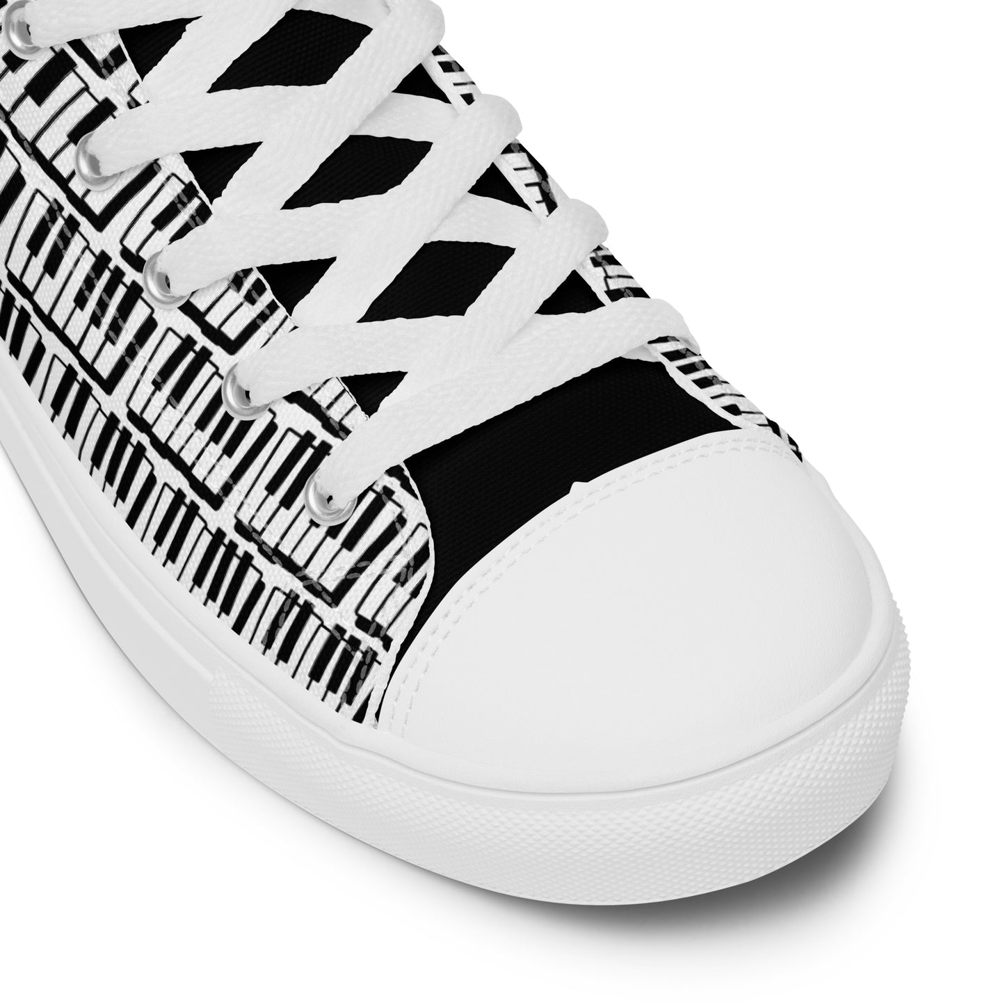 Piano Keyboard - Women’s high top canvas shoes Womens High Top Shoes Outside Australia Printed Offshore