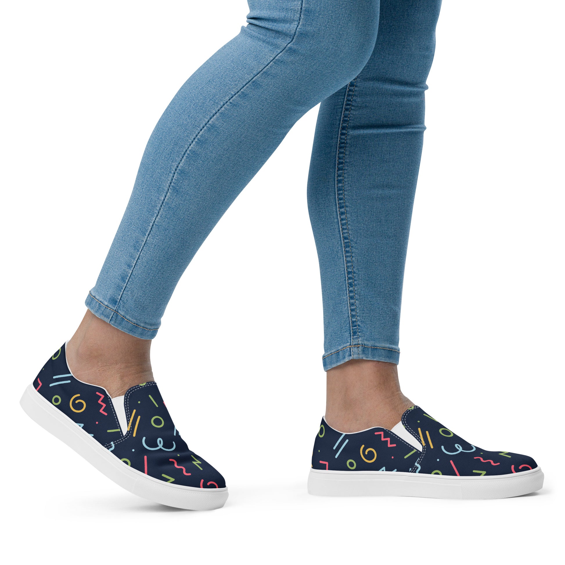 Squiggles - Women’s slip-on canvas shoes Womens Slip On Shoes